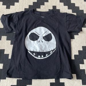 Kids black Jack Skellington tee size 6/7 Disney Nightmare Before Christmas
